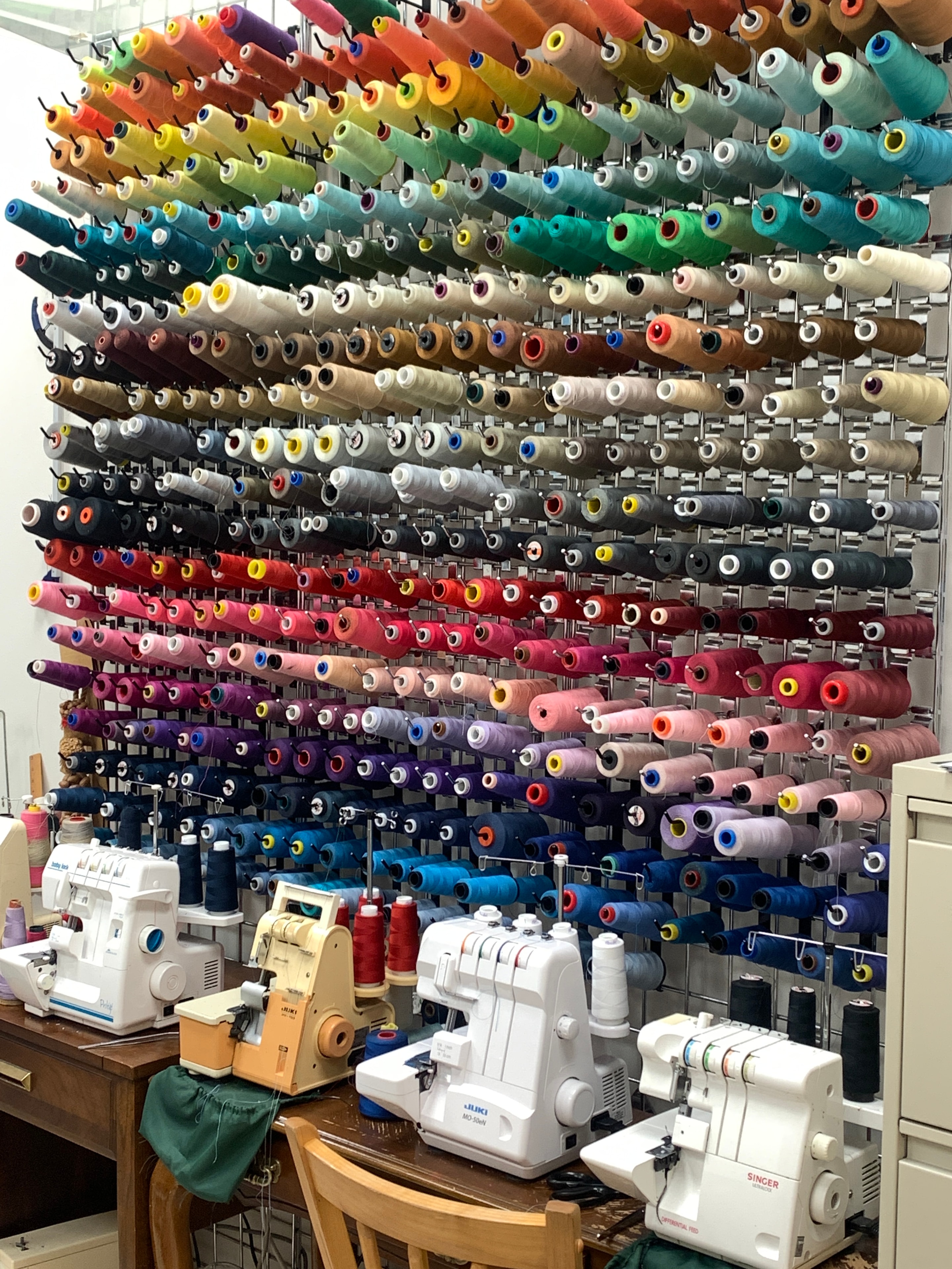 Thread wall display